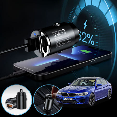 대원카 M5(F90)(18~) E13 45W 2포트 USB + Type-C 초고속 미니 차량용 충전기   UCT-035 cs06052