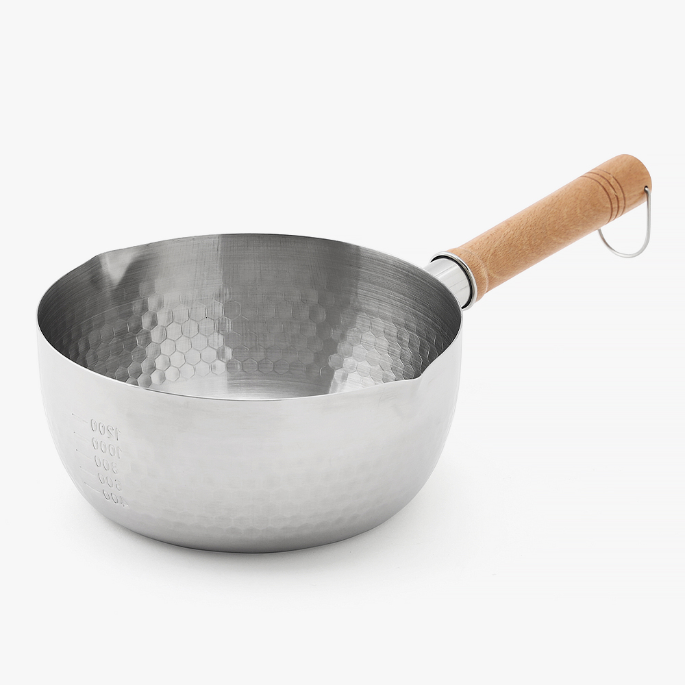 IH 인덕션 스텐 라면 냄비 18CM 곰보 함마톤 편수 이미지 8
