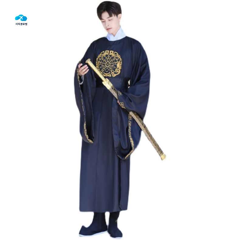 두루마기 전통 자수 사극 로브 상의 흑룡포 곤룡포 - 상품 이미지