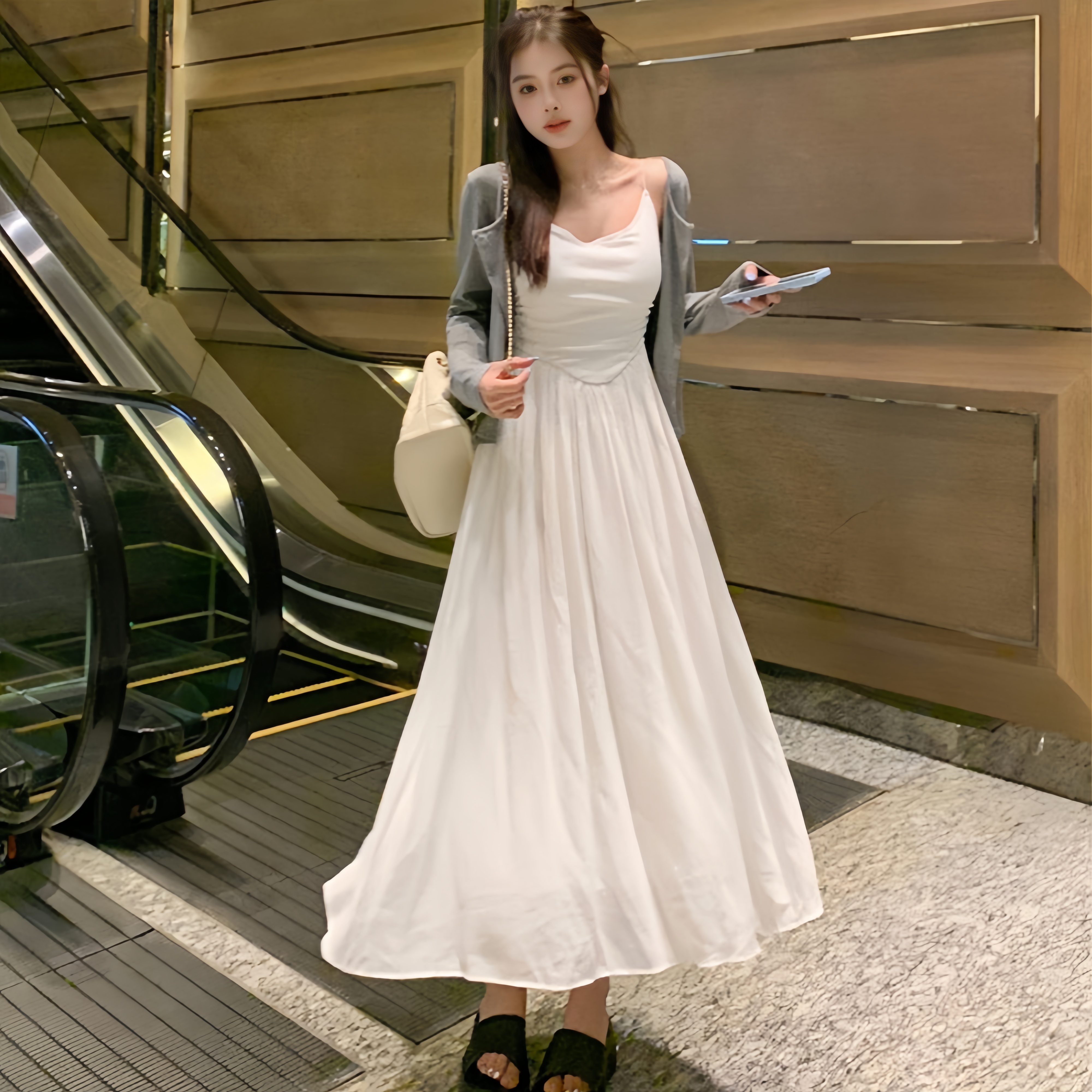 가을 여성 니트 원피스 투피스 세트 빅사이즈 GJ