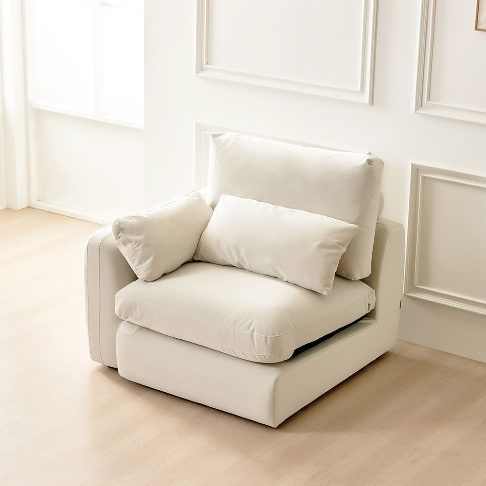 동서가구 헤이스 구스 워셔블 풀커버 아쿠아텍스 패브릭 모듈형 1인 소파 코너형 우형 DF924515