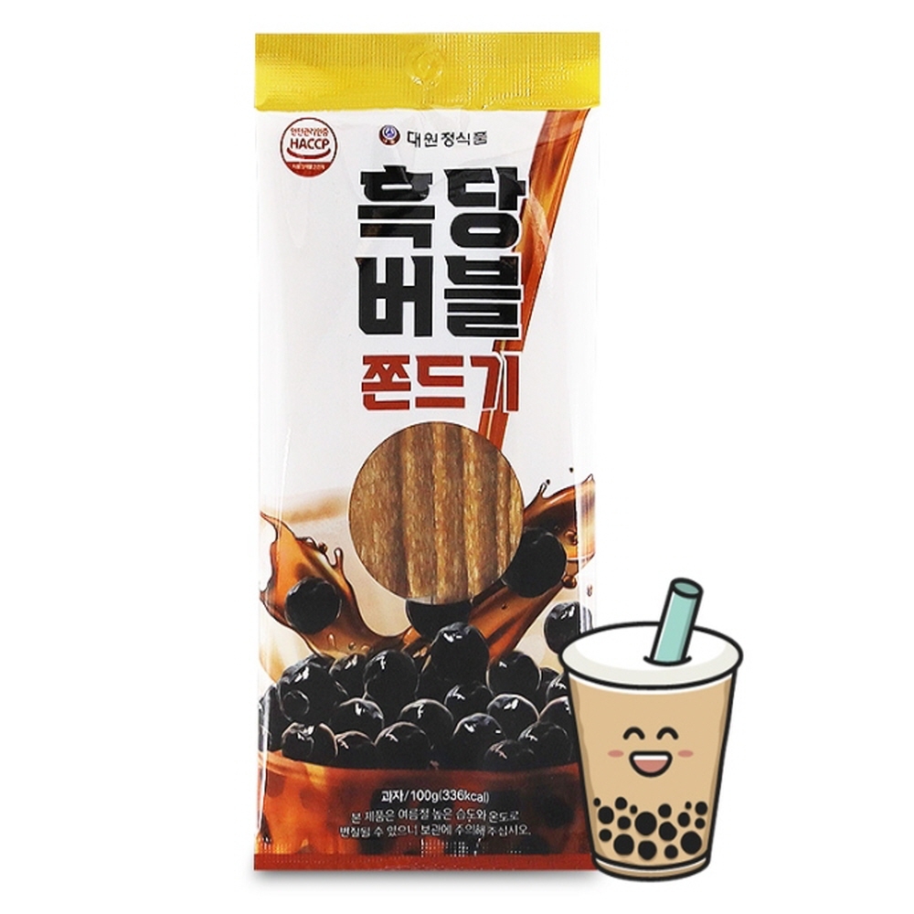 대원정식품 흑당 버블 쫀드기 100g 간식 주전부리 : 럭키투데이365