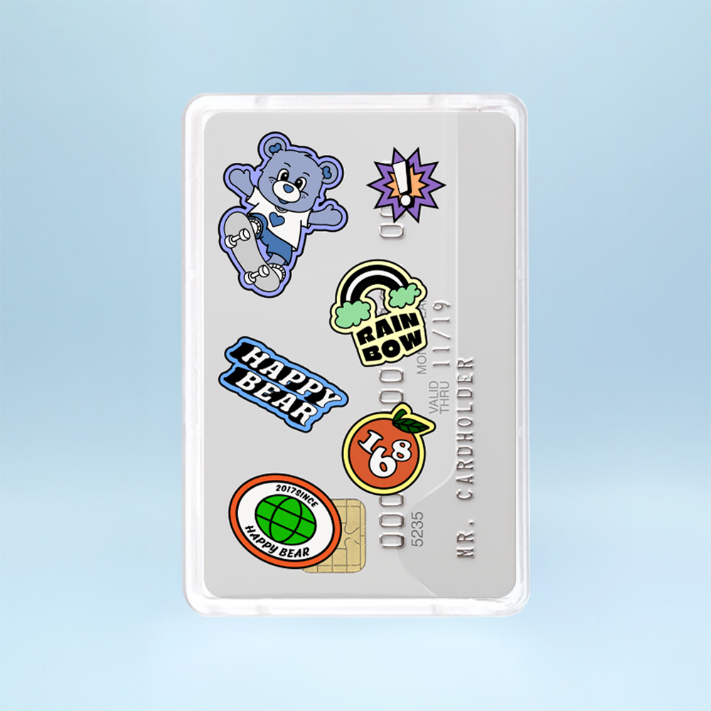 아이폰 맥세이프 카드지갑 투명 베이직 HB스티커 라이키