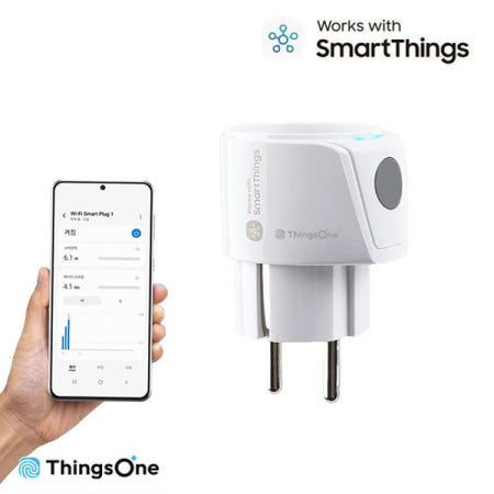 SmartThings 스마트싱스 컴팩트 고출력 플러그 - WIFi 전력량 원격제어 콘센트