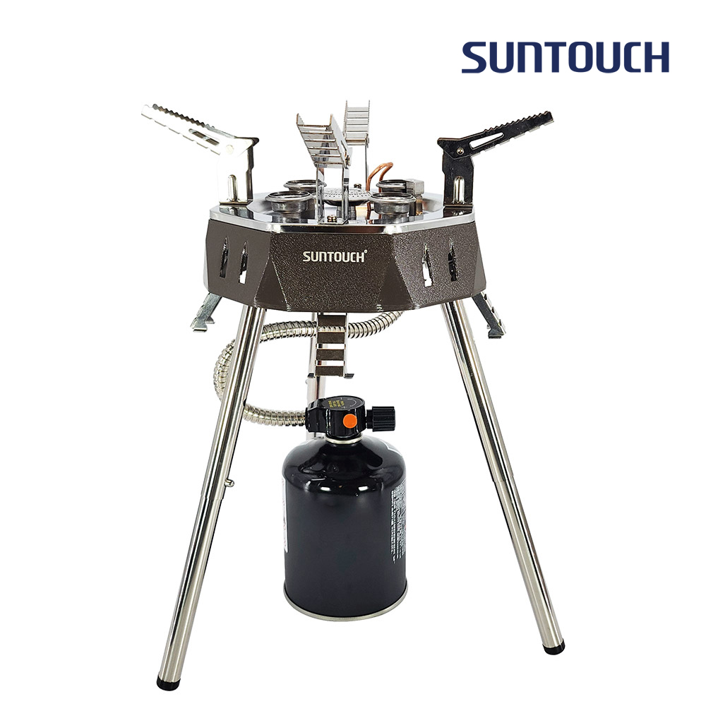 [알림받기 추가할인] 썬터치 통주물바디 고화력 캠핑버너 4&5구 강염버너 그리들버너 다이캐스팅 대형팔각 ST-DB8F