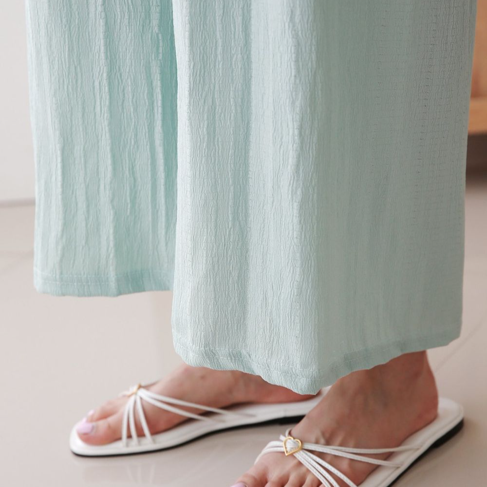 쿨지지미밴딩통바지 아이스여름밴딩와이드바지 - 상세 이미지 3