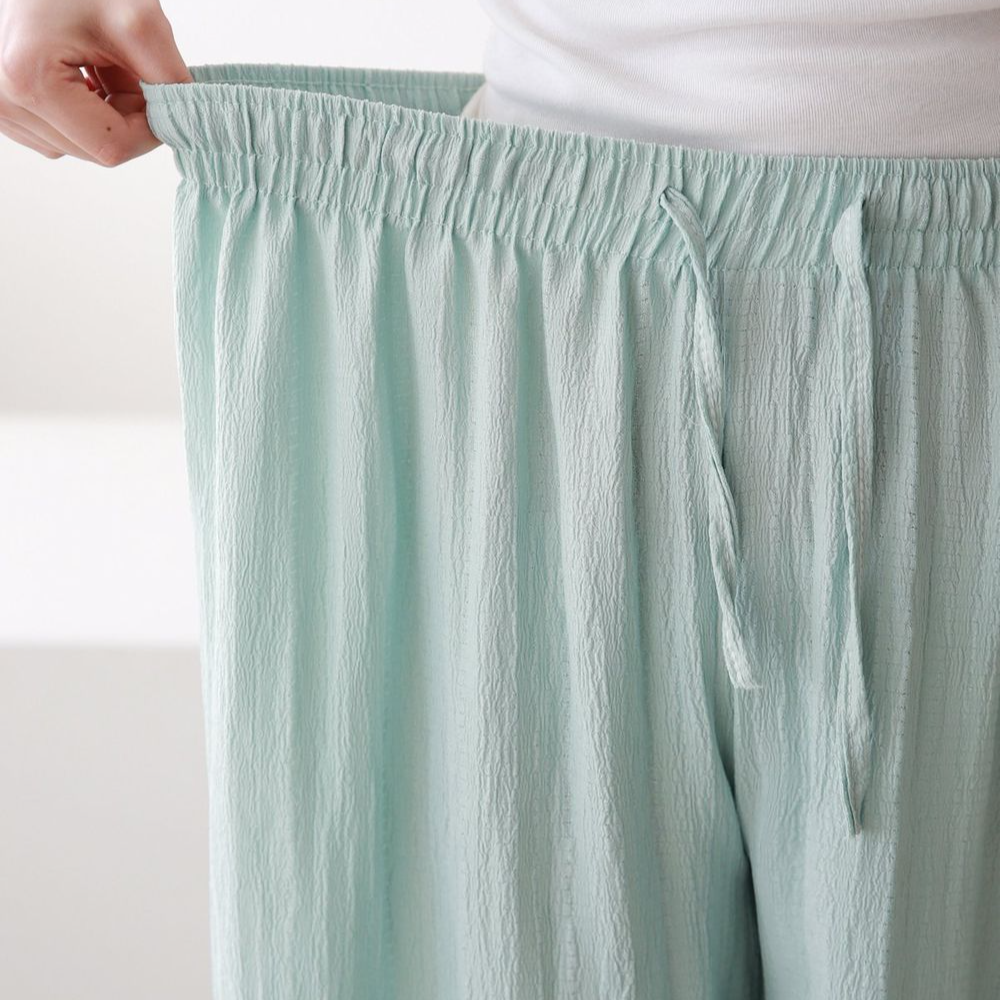 쿨지지미밴딩통바지 아이스여름밴딩와이드바지 - 상세 이미지 5