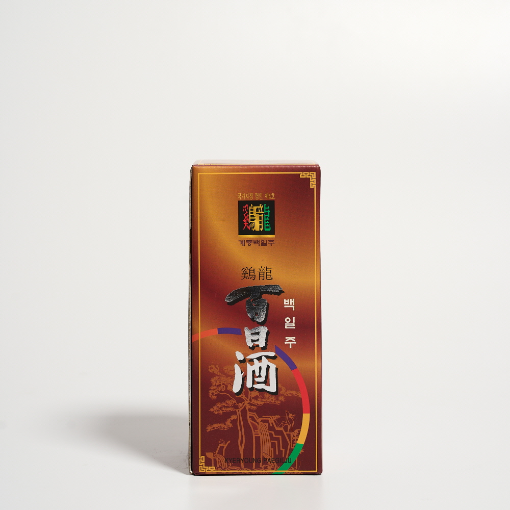 계룡백일주 청자 호리병 40도 600ml 선물세트 이성우명인 (케이스 포함) - 상세 이미지 4