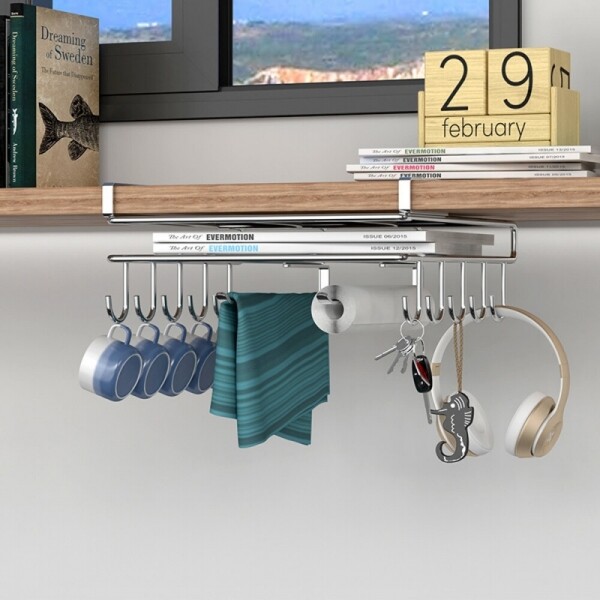 스텐 도마 키친 타올 걸이 다용도 행주 주방 수건 고무장갑 컵 건조대 1단