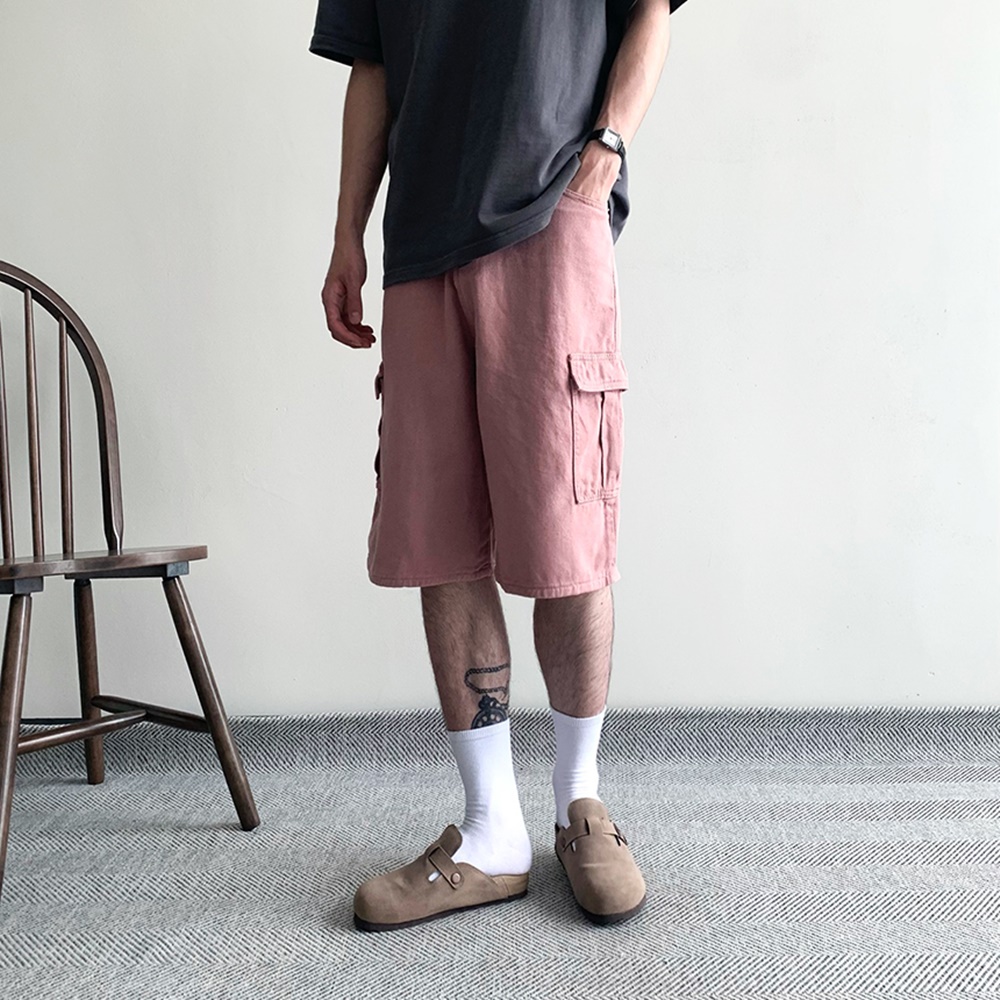 남자버뮤다팬츠 6부반바지 피그먼트반바지 - 상세 이미지 5