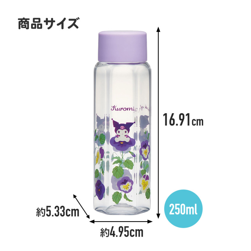 [발주상품 2~4 영업일 후 발송예정] 스케이터 산리오 쿠로미 캐릭터 육각 블로 보틀 250ml PDH3 - 주방·식기 - 하카타몰