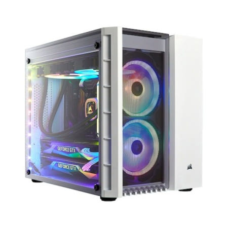 커세어 CORSAIR CRYSTAL SERIES 280X RGB 강화유리 화이트 미니타워 컴퓨터케이스