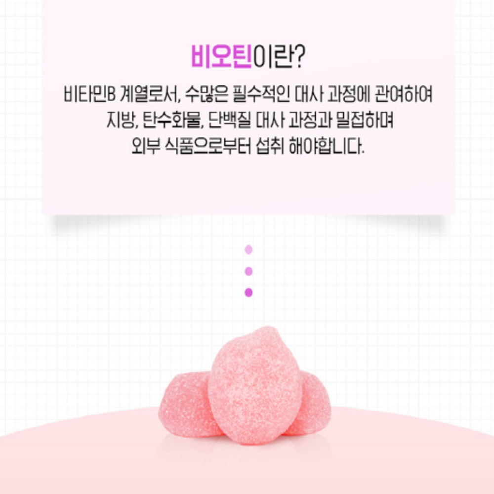 닥터브라이언 비오틴구미 비오틴젤리 5000 복숭아맛 이미지 7