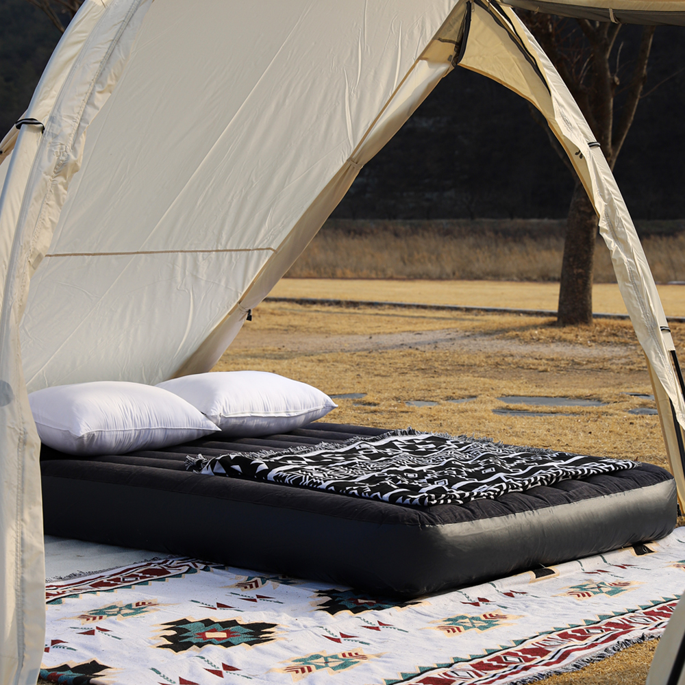 인텍스 에어매트 캠핑매트 침대 캠핑용 휴대용 매트리스 광폭싱글 블랙 가방