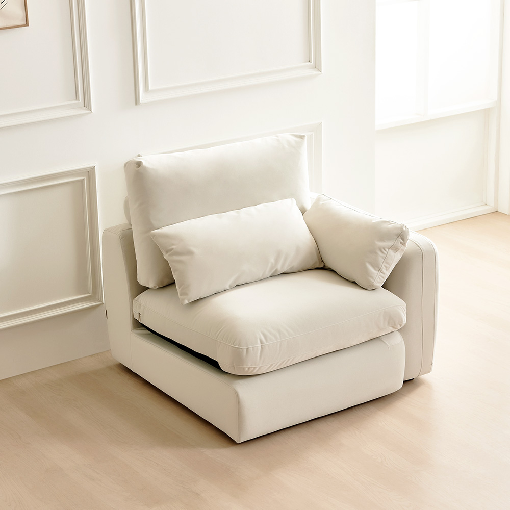 동서가구 헤이스 구스 워셔블 풀커버 아쿠아텍스 패브릭 모듈형 1인 소파 코너형 좌형 DF924514