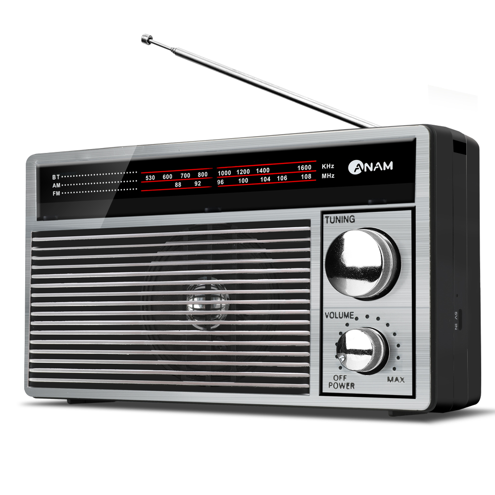 휴대용 레트로 라디오 옛날 탁상용 등산용 효도 건전지 재난 소형 아날로그 스피커