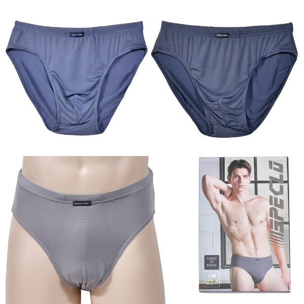 3매입 남성 삼각팬티 시원한 여름 인견 레이온 몸에 붙지 않는 남자 브리프 95-110 - 상품 이미지