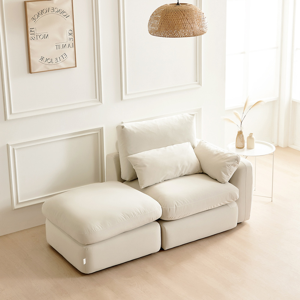 동서가구 헤이스 구스 워셔블 풀커버 아쿠아텍스 패브릭 모듈형 2인 카우치 소파 좌형 DF924517