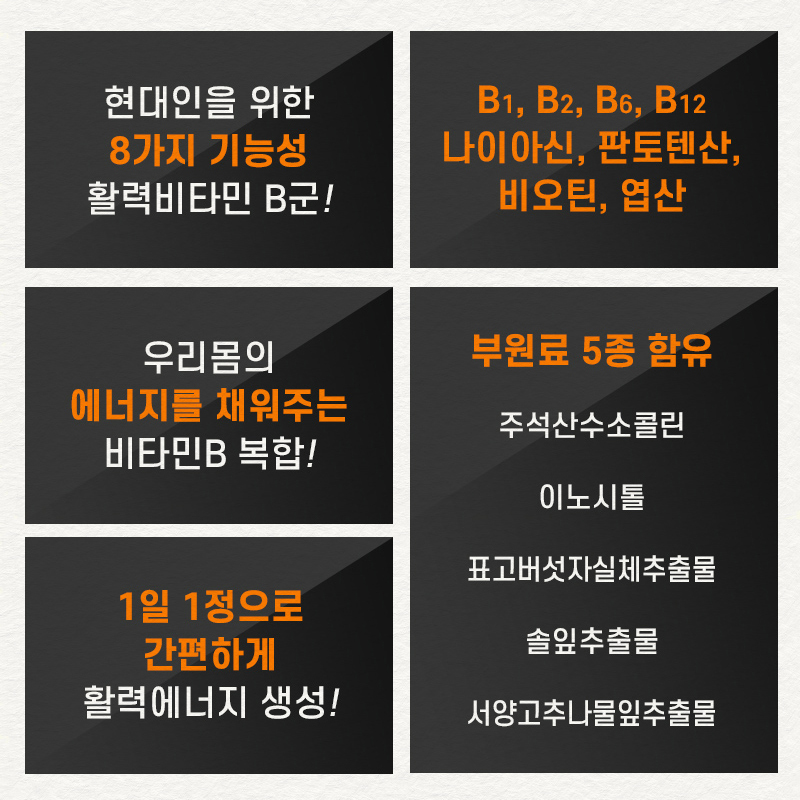 비타민B군 8종 고농축 비타민비 컴플렉스 100 활력에너지 대용량 3개월분 - 상세 이미지 3