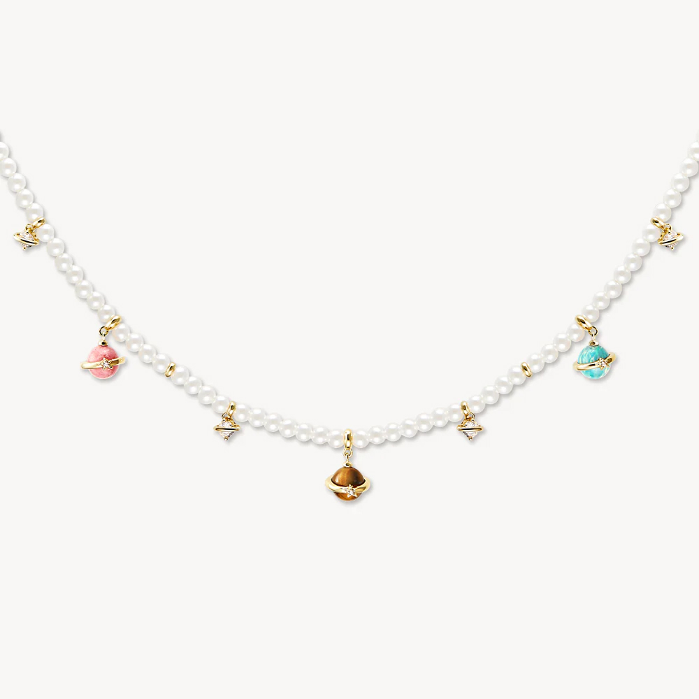 롤라로즈 Heliocentric 멀티펜던트 레이어링 진주목걸이 LR50600
