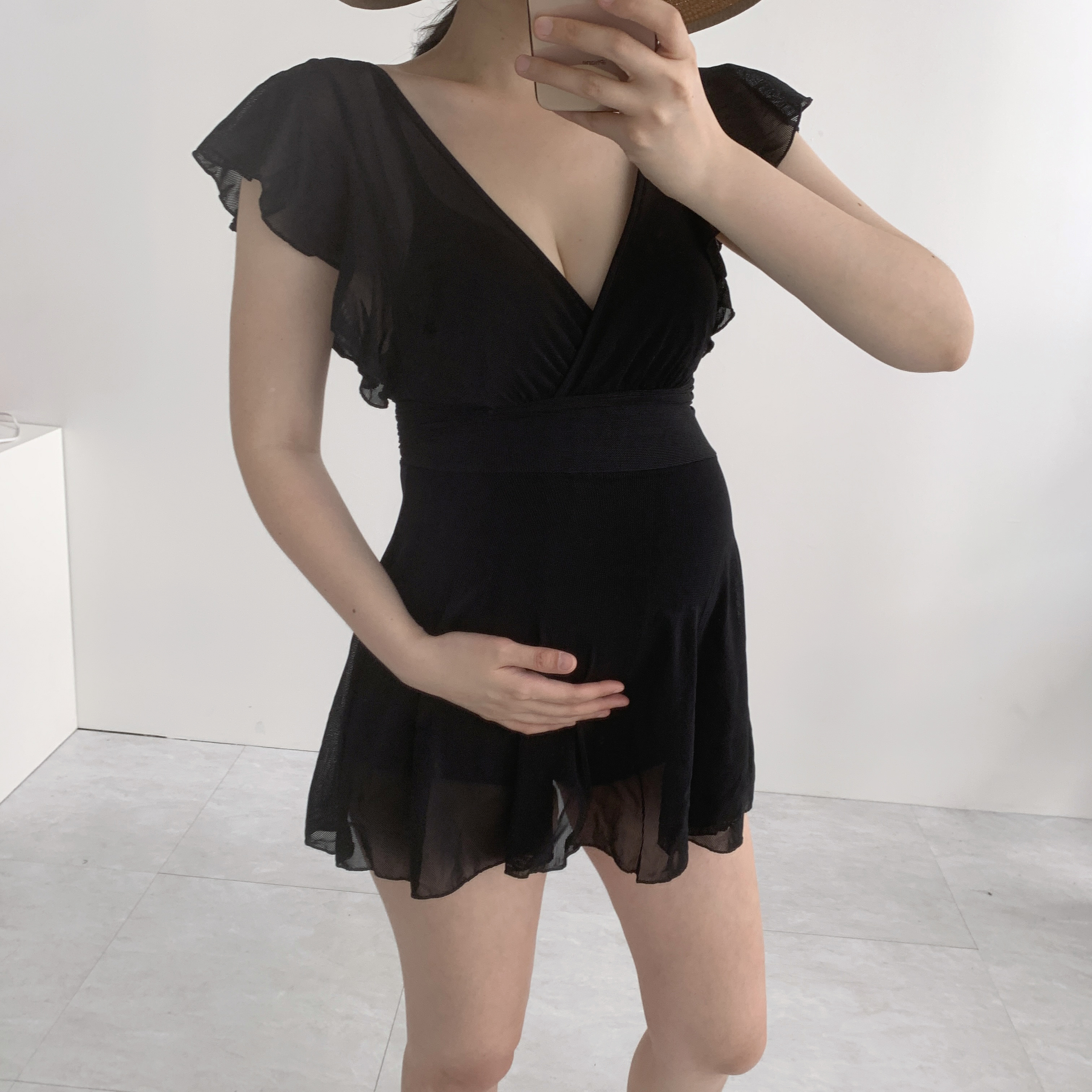 날개 만삭 수영복 임산부빅사이즈수영복 체형커버 몸매보정 모노키니 이미지 8