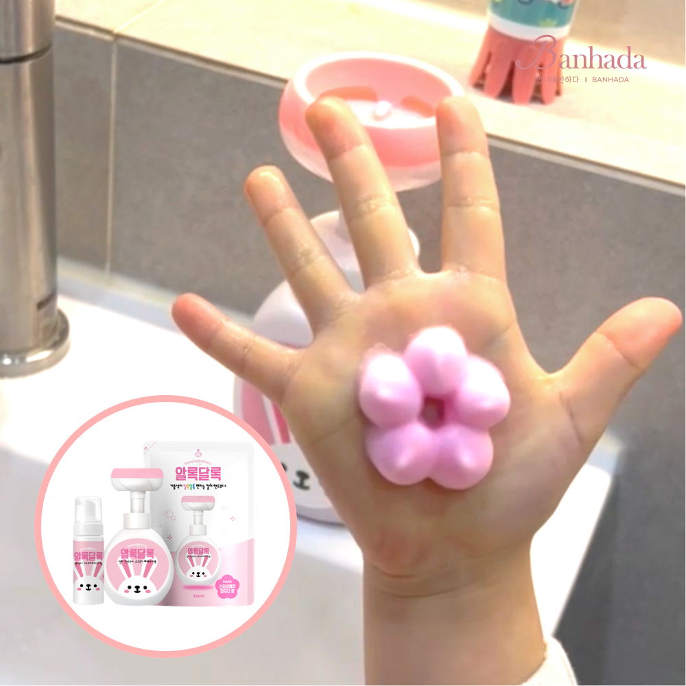 꽃모양 거품 알록달록 컬러 핸드워시 본품 250ml x 1개+리필 x 3개 아이에반하다