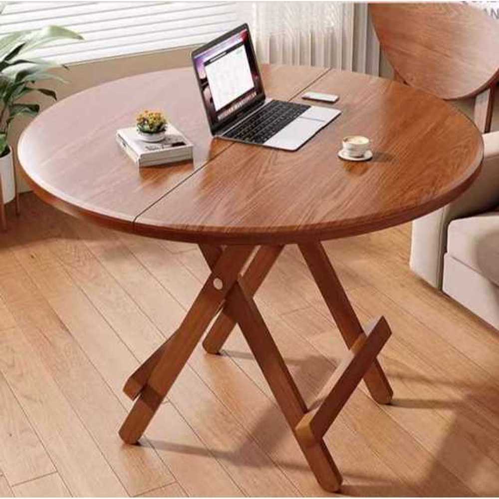 원형 소형 폴딩 테이블 원탁 간이 식탁 커피 티테이블 60mm 54CM - 상품 이미지