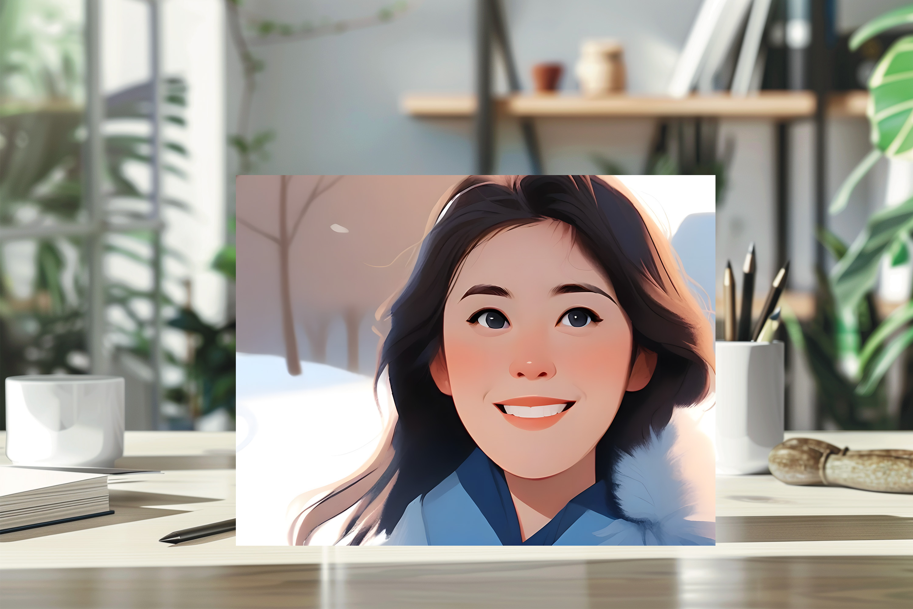 캐리커쳐 일러스트 수채화 초상화 메탈 우드 액자 팝아트 기념일 그림 선물 유니뮤즈 4x6 이미지 7