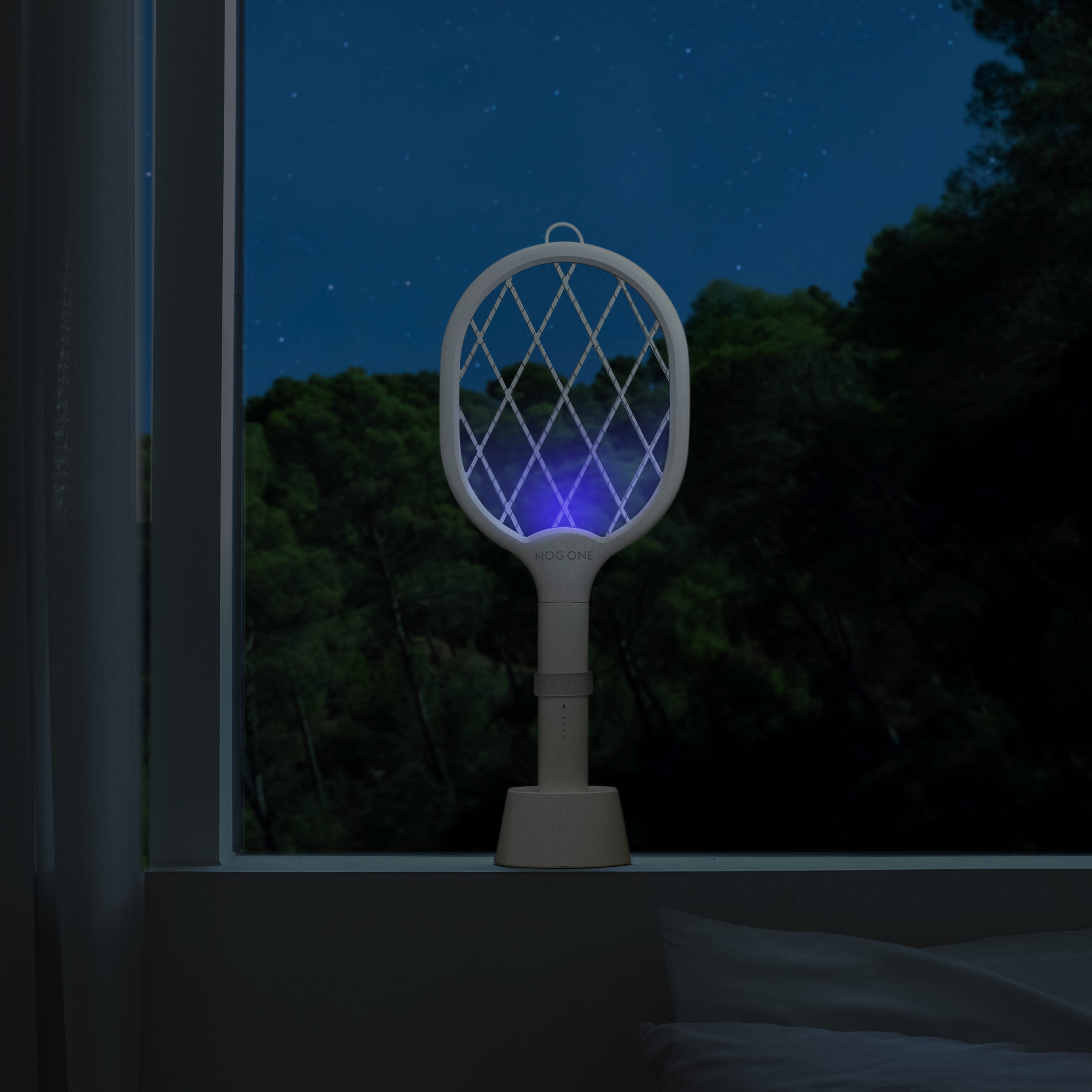 모그원 3300볼트 모기트랩 충전식 전기모기채 전기파리채 GMR-4000 전자모기채