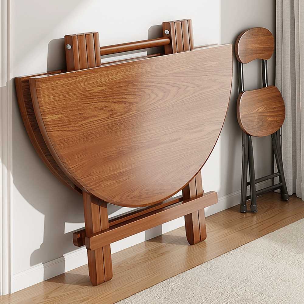 원형 소형 폴딩 테이블 원탁 간이 식탁 커피 티테이블 60mm 54CM - 상세 이미지 2