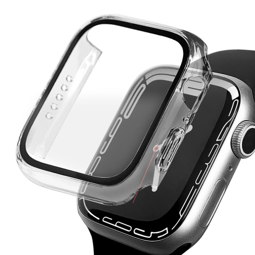 TXLX 애플워치 풀커버 케이스 보호 커버 9 8 7 6 SE 2 강화유리 40 41 44 45 mm