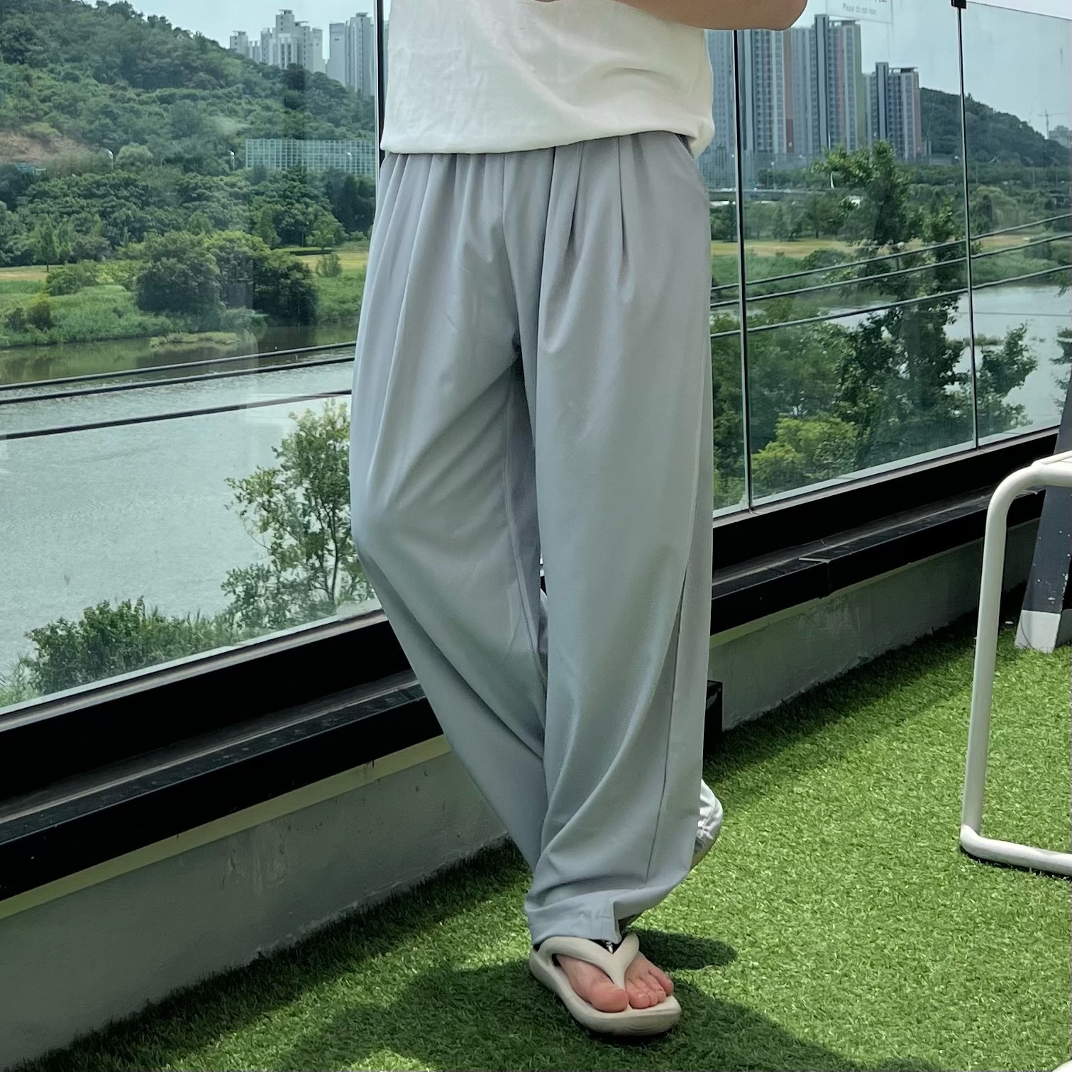 냉감슬랙스 남자와이드슬랙스 쿨링조거팬츠 - 상세 이미지 5