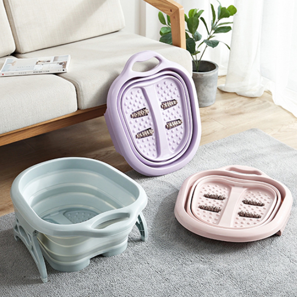 가정용 접이식 발족욕기 지압 족욕대야 바구니 각탕기