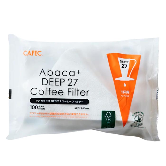 CAFEC 카펙 플라워 드리퍼 딥 DEEP 27 커피필터 100매 - 상품 이미지