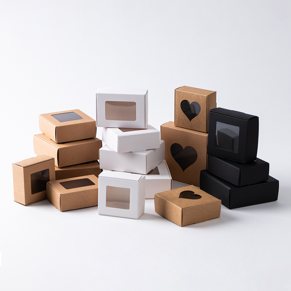 W0 투명창박스 정사각 S01 타입1 블랙 6.5x6.5x3 디자인 미니 상자 선물케이스 - 상세 이미지 3