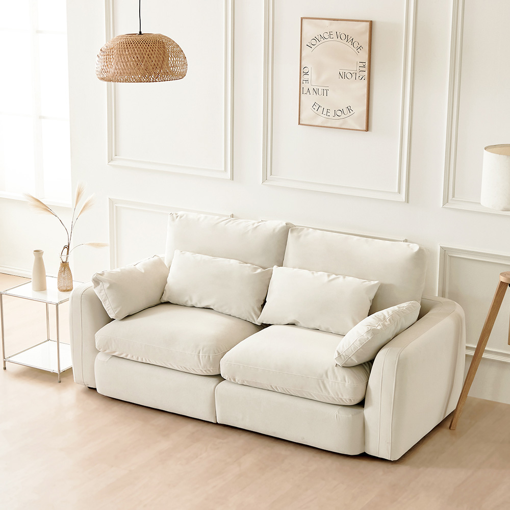 동서가구 헤이스 구스 워셔블 풀커버 아쿠아텍스 패브릭 모듈형 3인 소파 DF924521