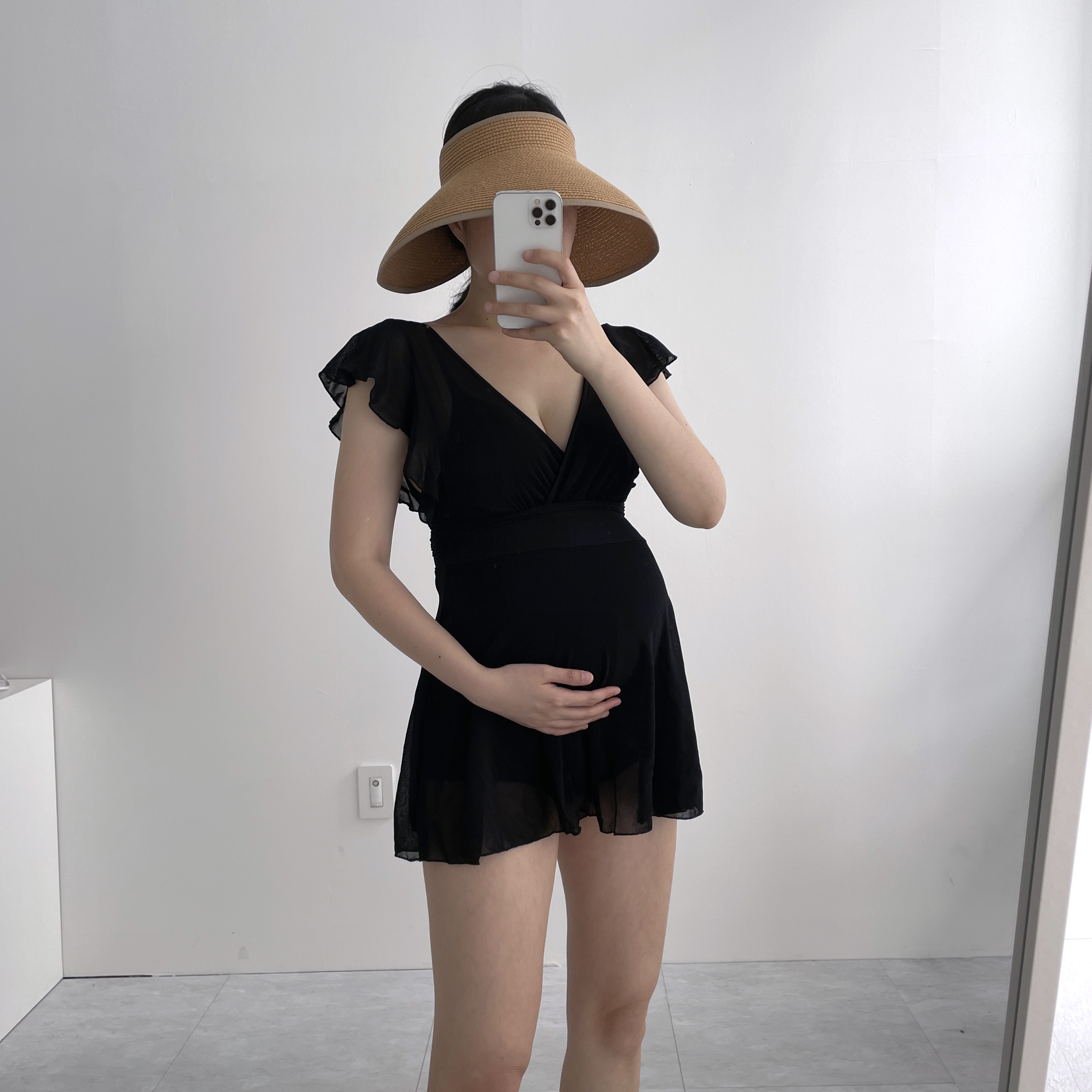 날개 만삭 수영복 임산부빅사이즈수영복 체형커버 몸매보정 모노키니 이미지 7
