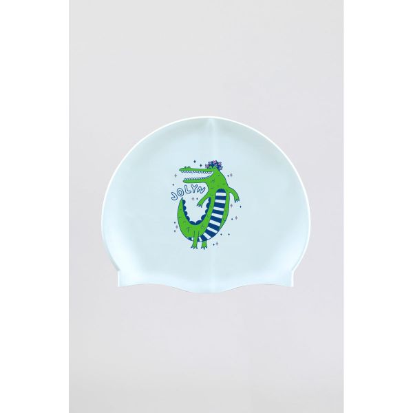 졸린 실리콘 수모 수영모자 크록 Jolyn Silicone Swim Cap - Croc - 상품 이미지