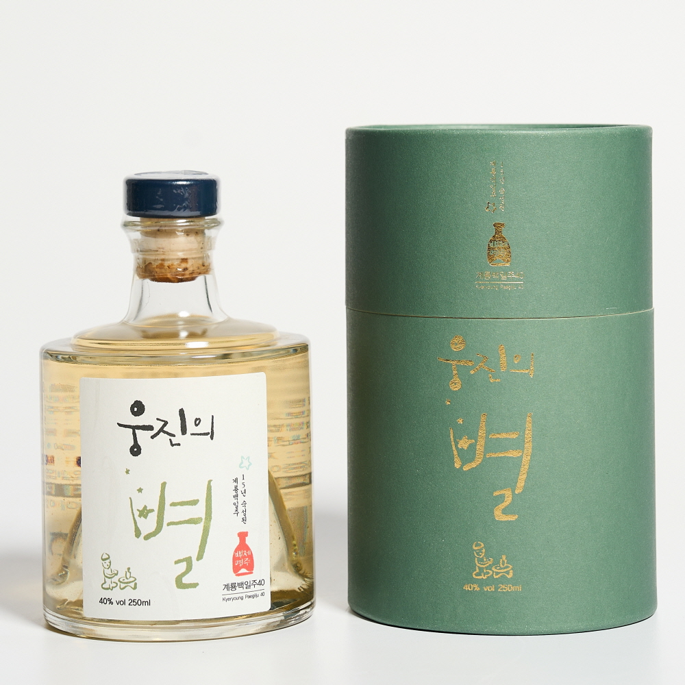 계룡백일주 한정판 12년 숙성 40도 250ml 선물세트 이성우명인 (케이스,쇼핑백 포함) - 메인 이미지