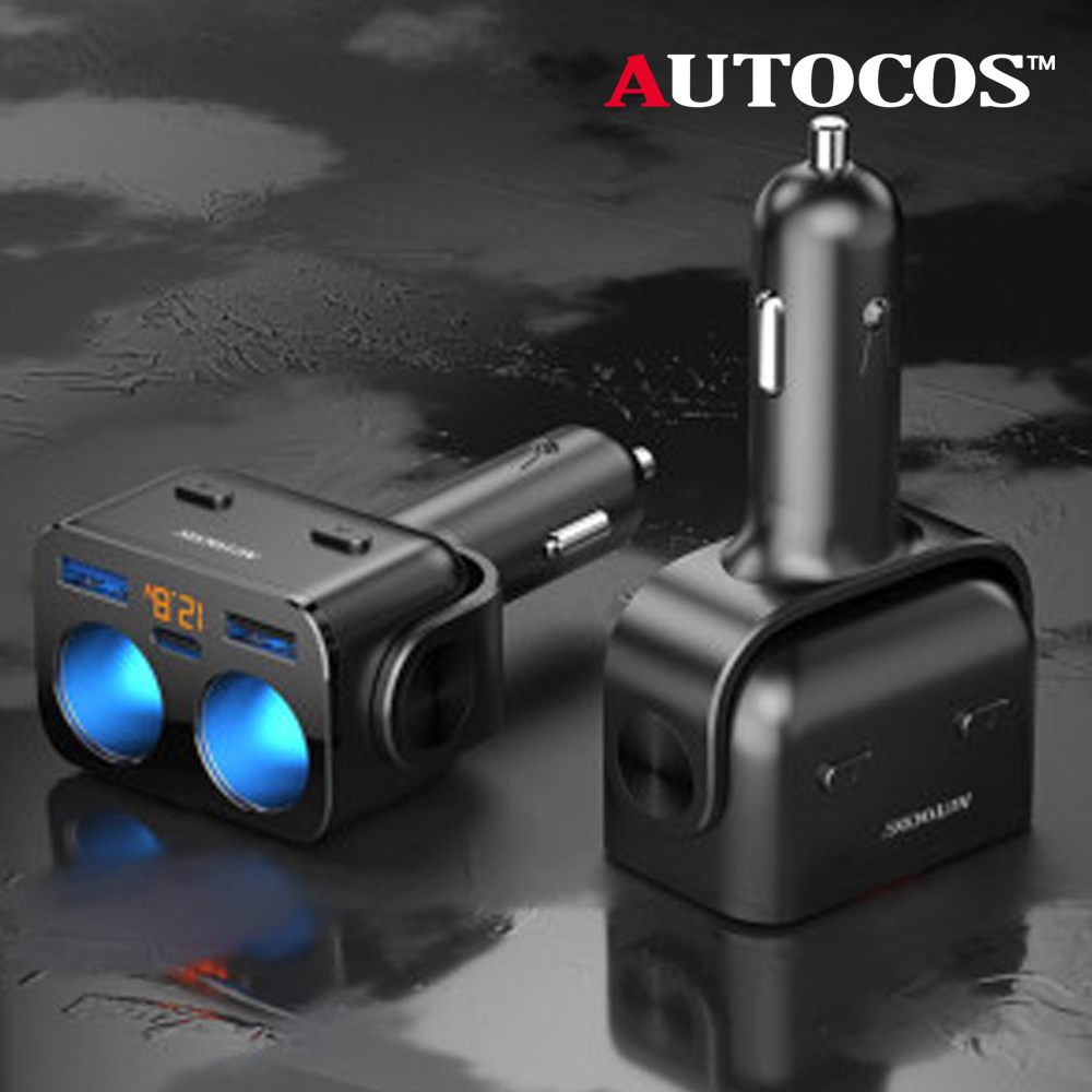 차량용 멀티 시거잭 시가잭 90w QC4.0 초고속충전 고정 타입 Y34TC - 메인 이미지