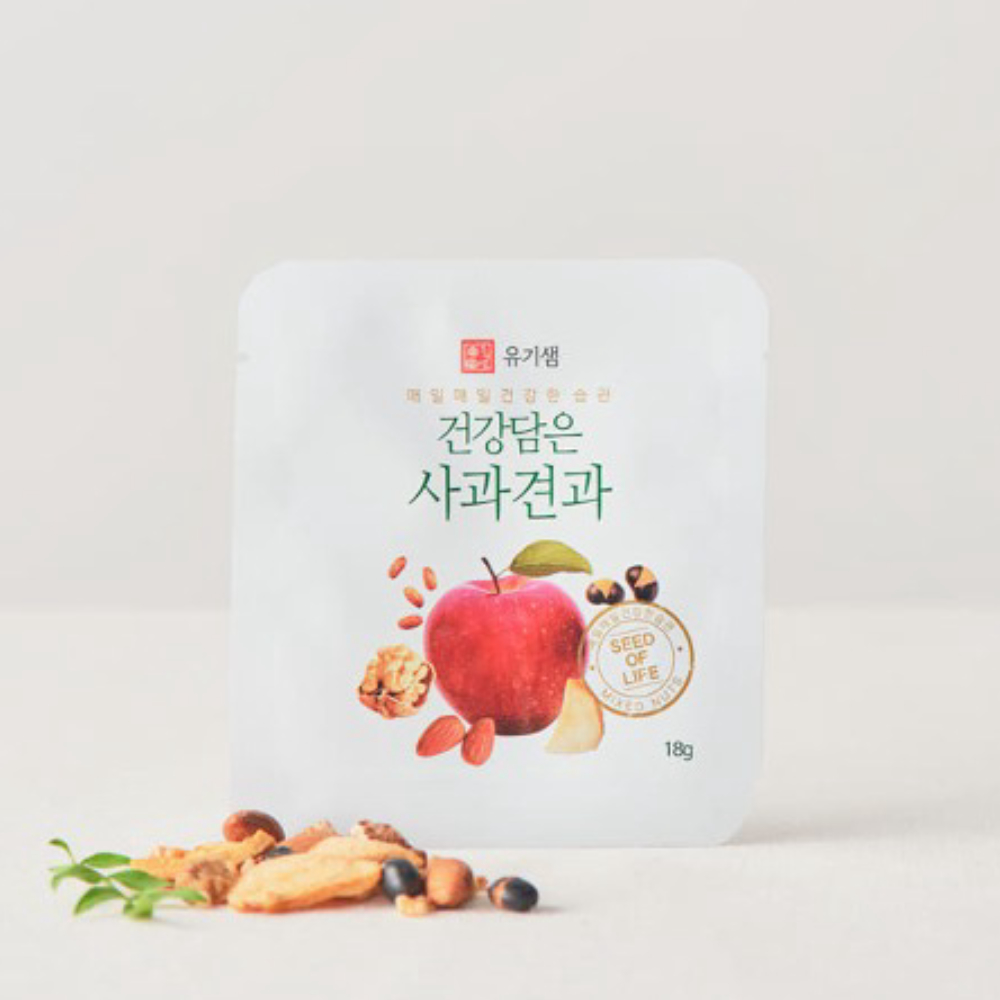 사과 매일견과 하루 견과 7일 간식 선물 호두 유기샘 : 조씨아저씨네