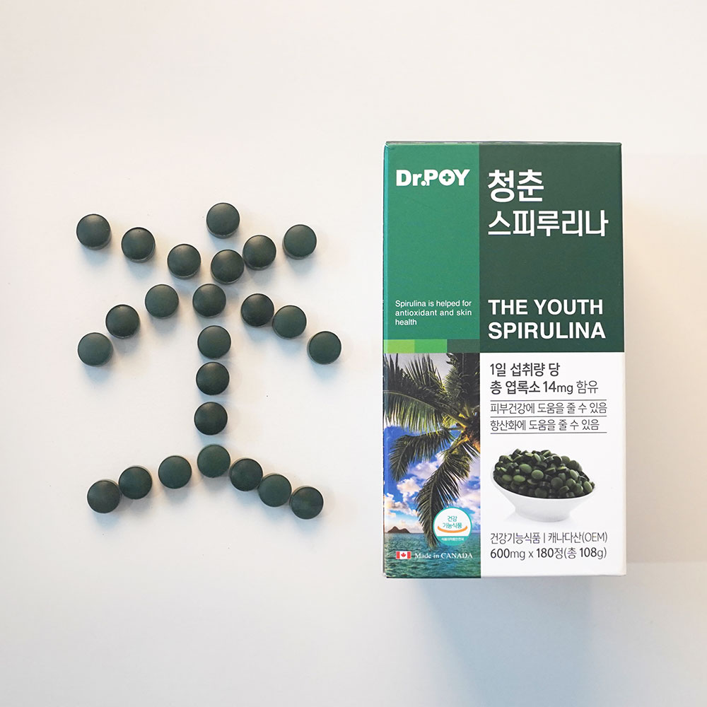 (9개월분) 닥터포이 청춘 스피루리나 항산화 알카리성 식품 요산 영양제 180정, 3개 - 상세 이미지 2