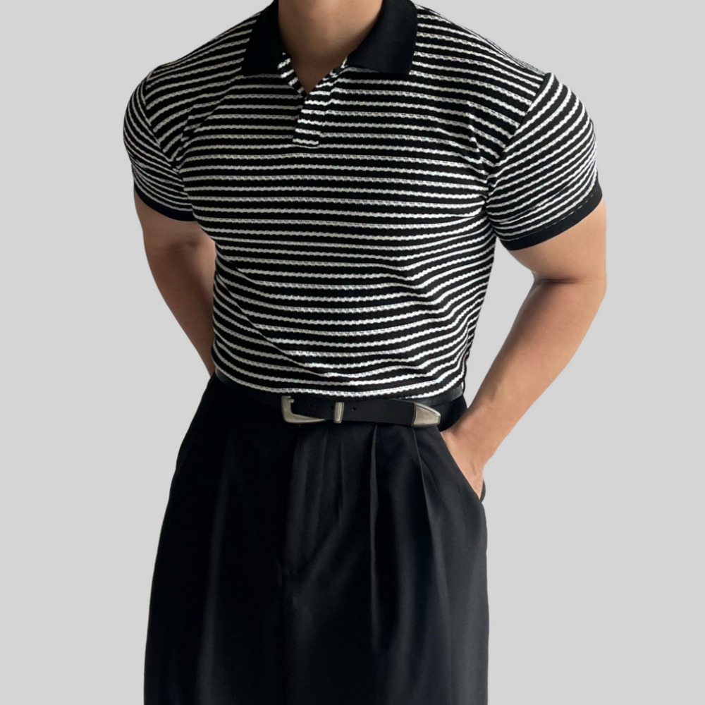 머슬핏카라티 어깨넓어보이는반팔 쿨티셔츠 남자흰티 - 상세 이미지 3