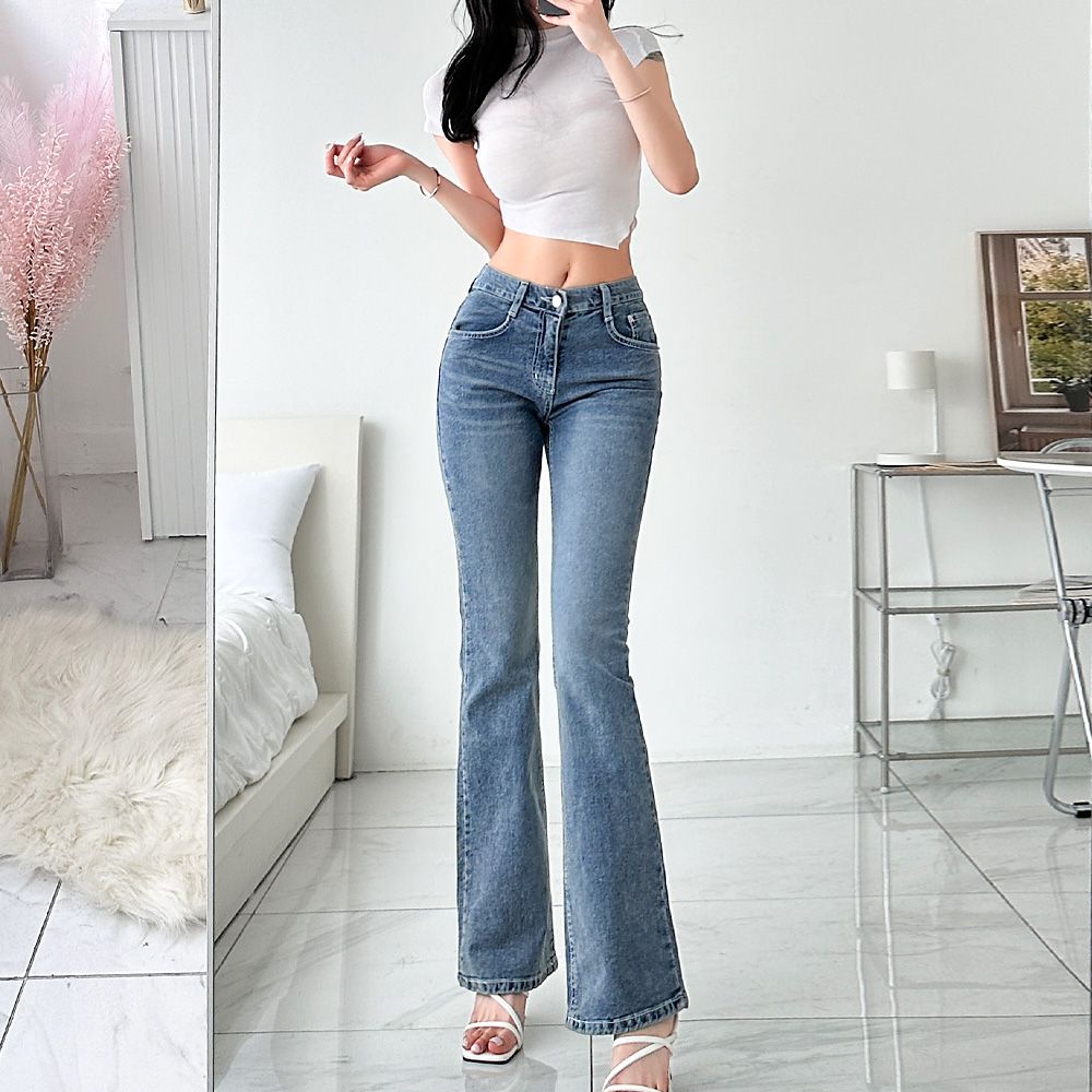 피르소 로우라이즈 슬림 데님팬츠 AD0453 : 글램디브