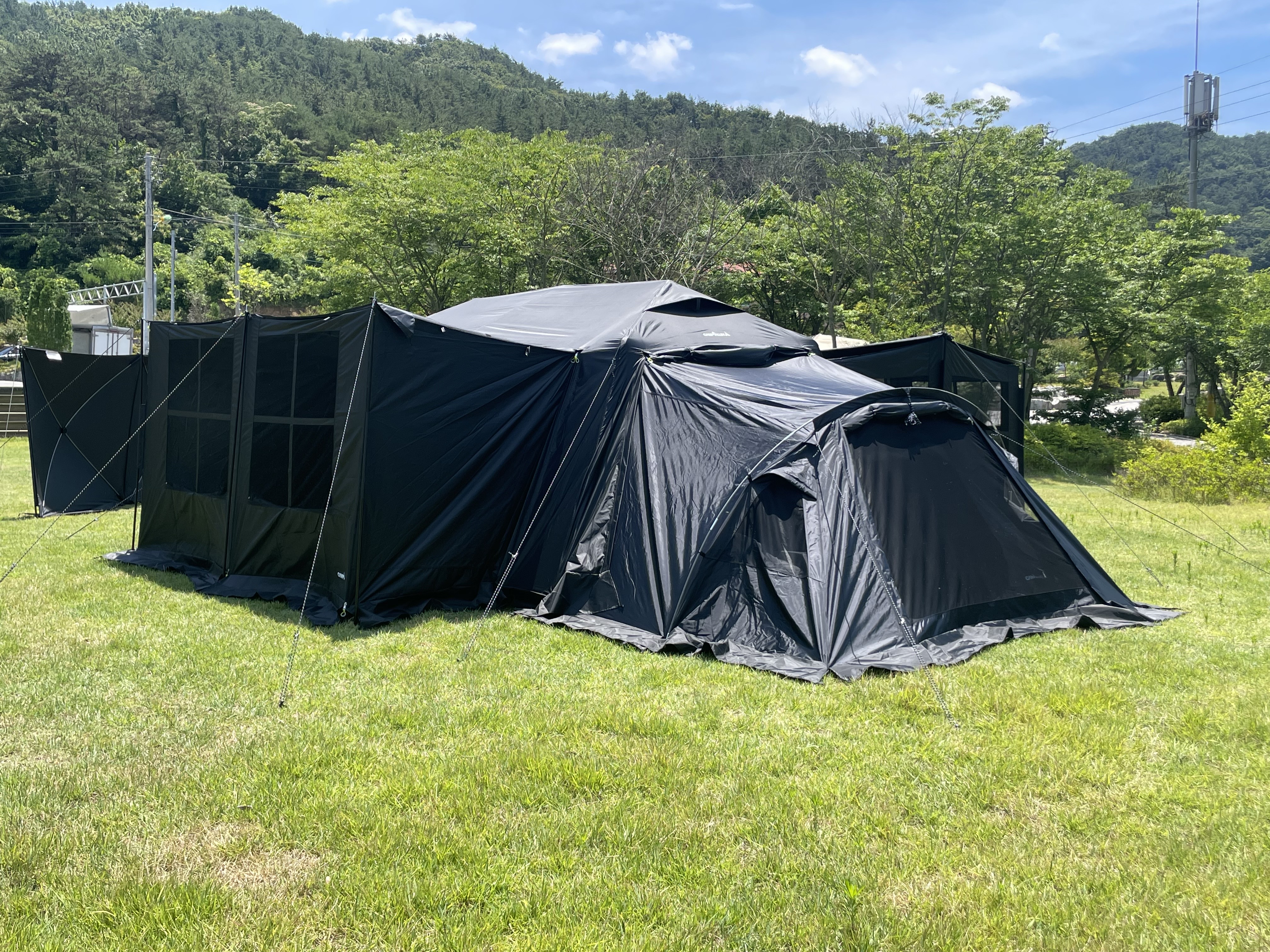 오패캐 420 본체 쉘터형 텐트형 아이보리 원터치 리빙쉘 사계절 가족 자동 오토