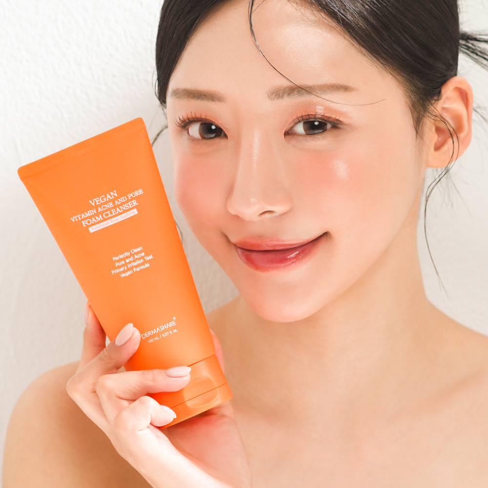 더마쉐어 비건 비타민 여드름 아크네 앤 포어 딥 클린 저자극 폼 클렌저 150ml - 상세 이미지 3