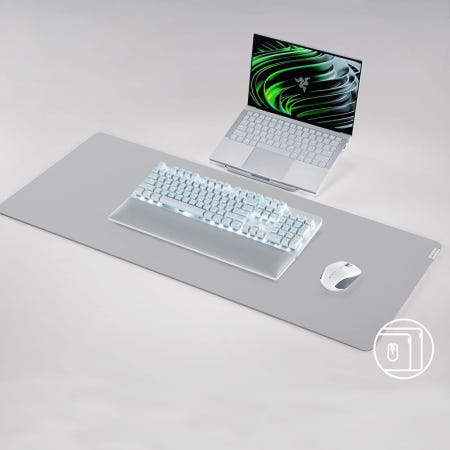 [국내정발] 레이저 프로 글라이드 마우스패드 화이트실버, 장패드 XXL