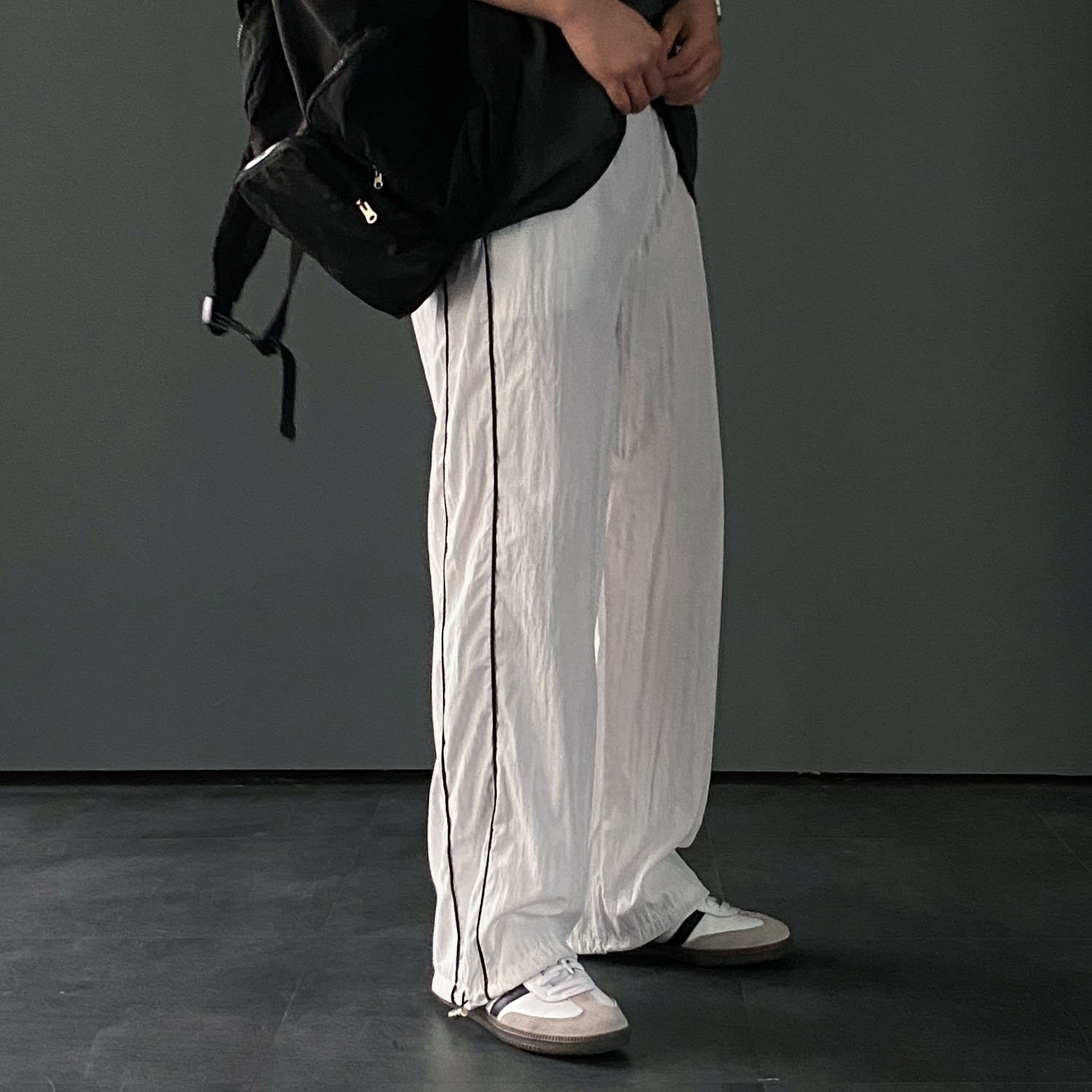남자와이드팬츠 남자나일론팬츠 - 상세 이미지 3