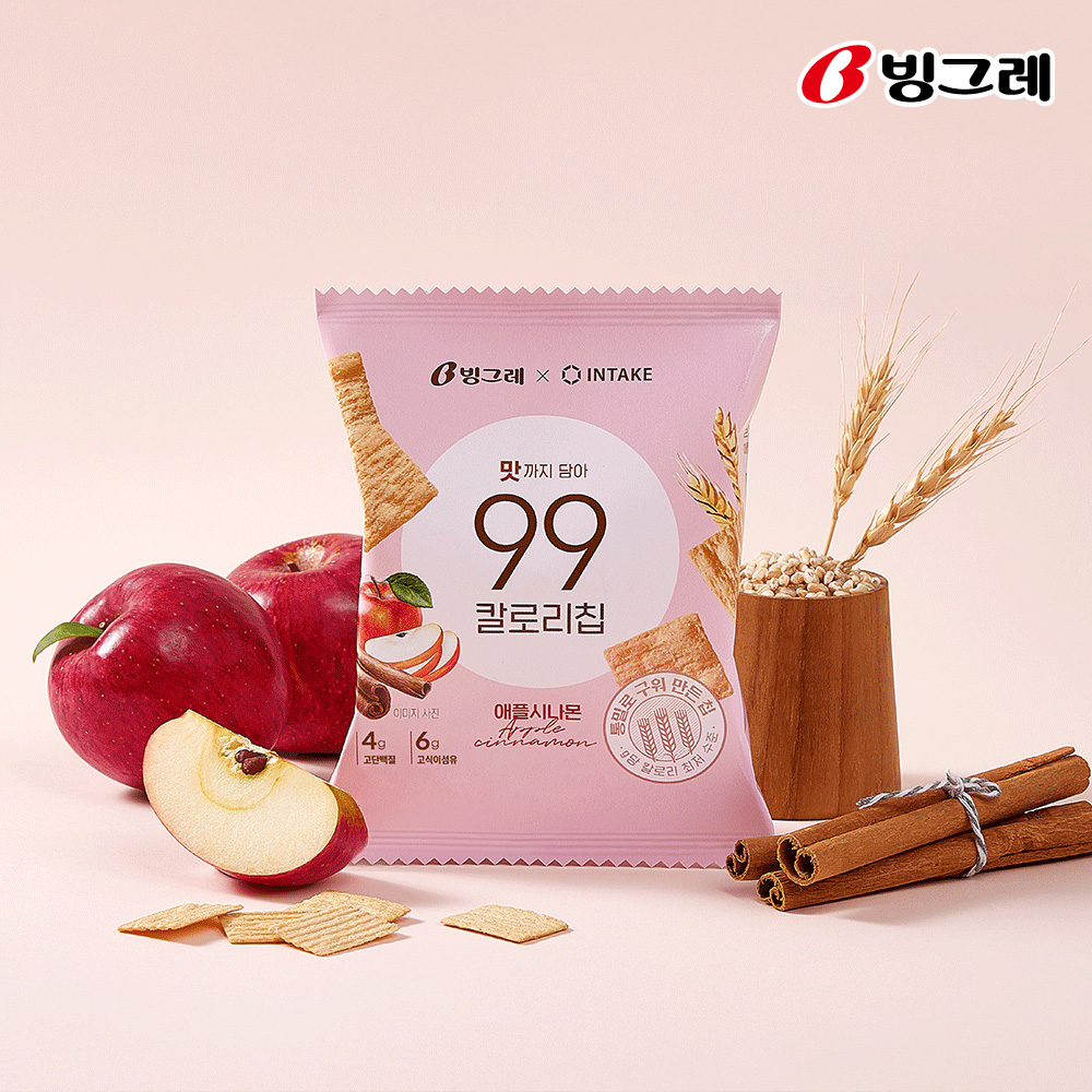 빙그레 99칼로리칩 3종 30g 10개입 (오리지널 버터솔트 애플시나몬 택) - 상세 이미지 5