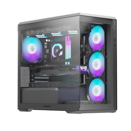 앱코 SUITMASTER U3000M 갤러리 미니 ARGB BTF 강화유리 (블랙)